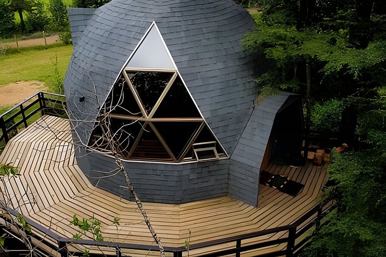 Hermoso domo en altura entre el bosque nativo + tinaja priva